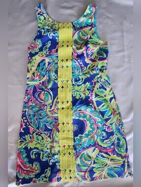 LILLY PULITZER Delia Shift Dress - Vibrant Floral Paisley - Sz 4